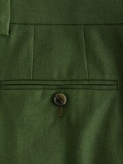 zelena - Relaxed Fit Linen Blend Suit Trousers - Slika 8 iz 8