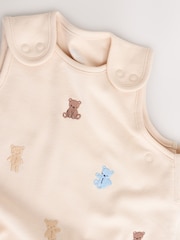 Neutral/Blue Embroidered Bears 1 Tog Sleeveless Baby Sleepbag - Image 4 of 7