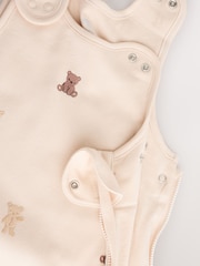 Neutral/Blue Embroidered Bears 1 Tog Sleeveless Baby Sleepbag - Image 5 of 7