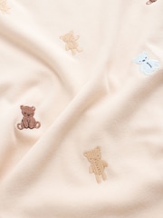 Neutral/Blue Embroidered Bears - 1 Tog Ärmelloser Babyschlafsack - Bild 9 von 9