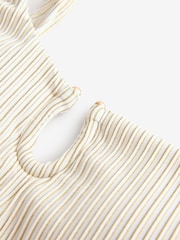 B by Ted Baker One Shoulder White Swimsuit with Tummy Control - Image 2 of 4