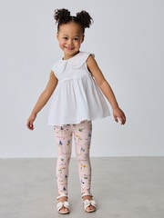 Baker by Ted Baker 2 Piece Woven Collar Top and Leggings Set - Image 1 of 14