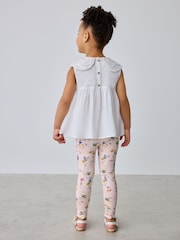 Baker by Ted Baker 2 Piece Woven Collar Top and Leggings Set - Image 4 of 14