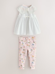 Baker by Ted Baker 2 Piece Woven Collar Top and Leggings Set - Image 8 of 14