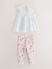 Baker by Ted Baker 2 Piece Woven Collar Top and Leggings Set - Image 9 of 14