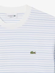 Lacoste Blue Classic Fit Striped Cotton T-Shirt - Image 2 of 3