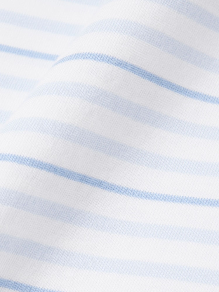 Lacoste Blue Classic Fit Striped Cotton T-Shirt - Image 3 of 3