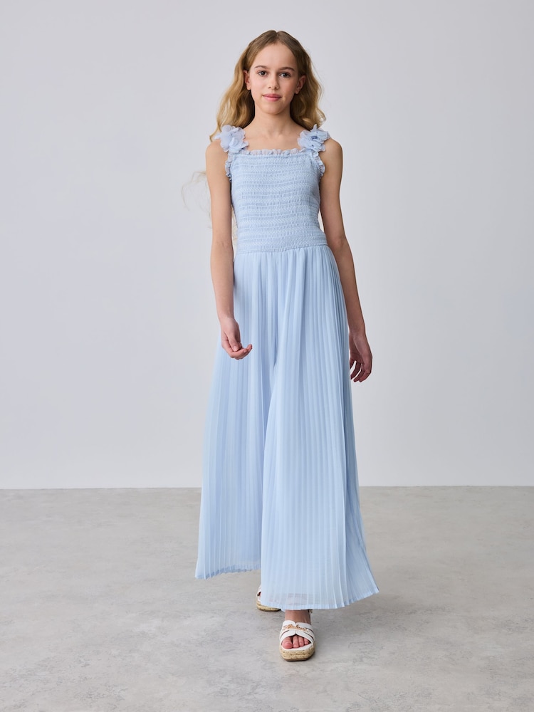 Baker by Ted Baker 3D Floral Strappy Pleated Wide Leg Jumpsuit - Image 1 of 10