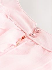 ვარდისფერი - Baker by Ted Baker Mesh Waterfall Halter Wide Leg Jumpsuit - სურათი 4 9-დან