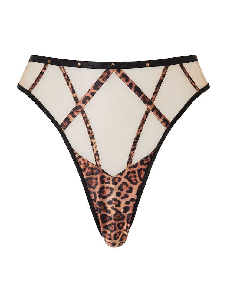 Ann Summers Animal Brazilian Knickers Sheer Desire Illusion Mesh Brazilian Knickers - Image 5 of 5