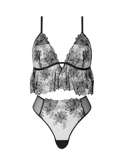 Ann Summers Black Midnight Blossom Cami Set - Image 6 of 6