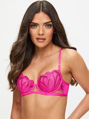 Ann Summers Pink Non Pad Balcony Bright Desiring Decadence Bra - Image 3 of 6