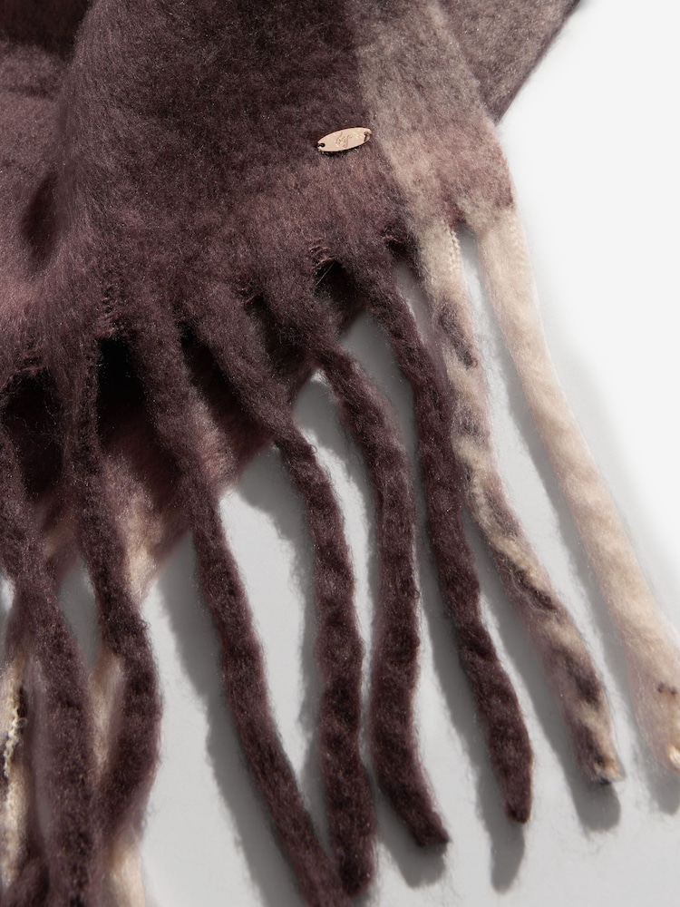 Lipsy Chocolate Brown Cosy Brushed Scarf - Image 3 of 3
