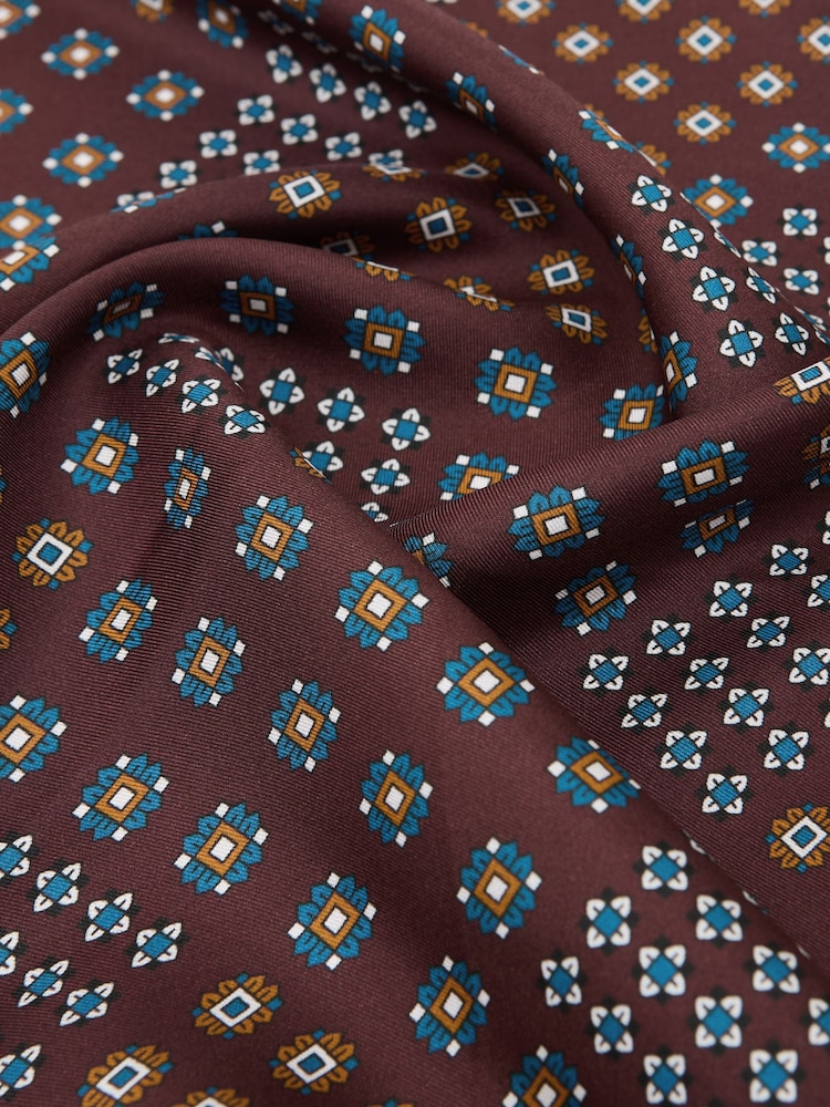 Reiss Burgundy Nina Silk Neck Tie - Image 3 of 3