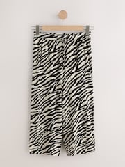 Black/Ecru Zebra Jersey Culottes - Image 5 of 7