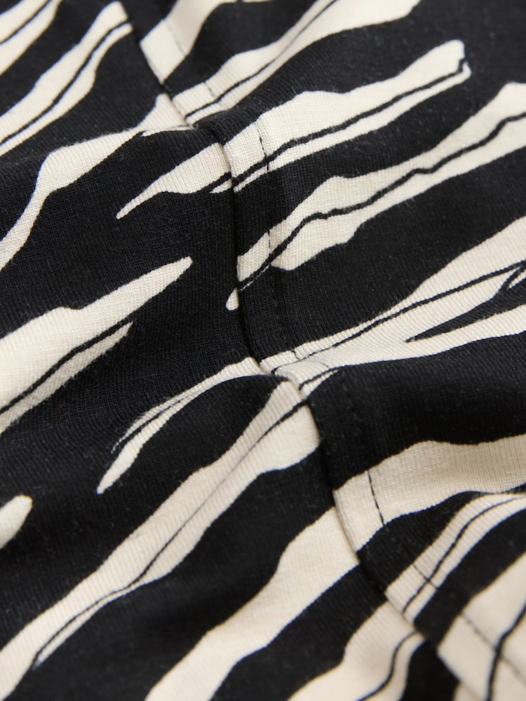 Black/Ecru Zebra Jersey Culottes - Image 7 of 7