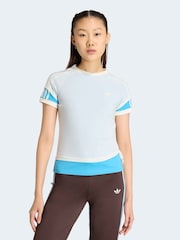 adidas Originals Blue Layered Cali T-Shirt - Image 1 of 6