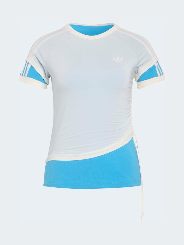 adidas Originals Blue Layered Cali T-Shirt - Image 6 of 6