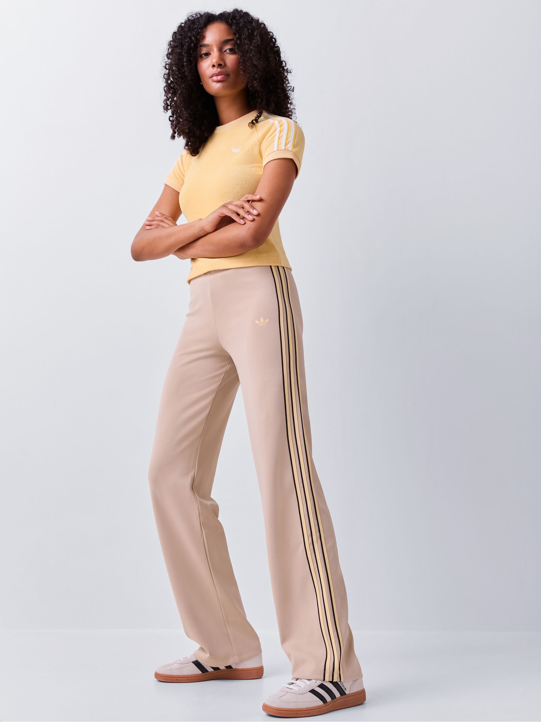 た*や様 【TAUPE】NYLON CONSTRUCTIVE WIDE PANT Unwind Wide Leg Trousers - Taupe Brown Marl | Women's Trousers
