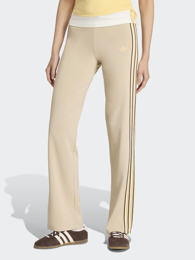 adidas Originals Taupe Brown Slouchy Straight Trousers - Image 1 of 6