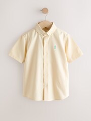 Galben - Short Sleeve Premium Oxford Shirt (3-16yrs) - Imaginea 1 din 4