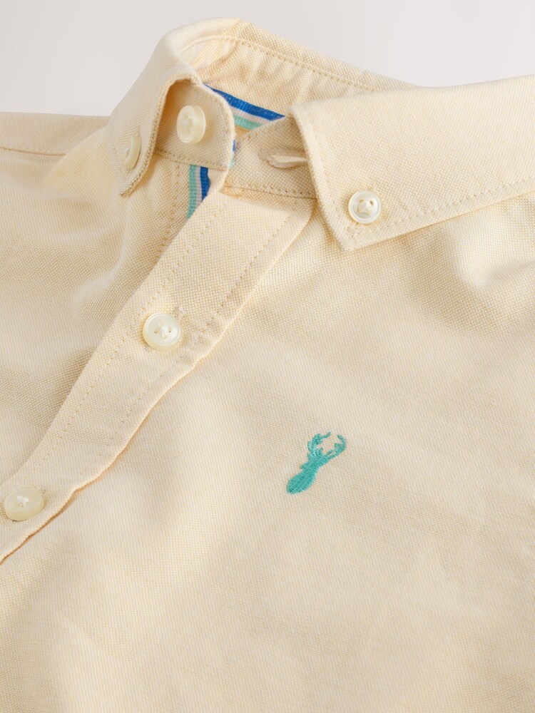 Galben - Short Sleeve Premium Oxford Shirt (3-16yrs) - Imaginea 4 din 4