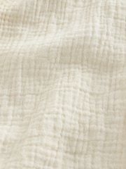 Ecru Short Sleeve Revere Collar Double Cloth Shirt (3-16yrs) - Image 7 of 8