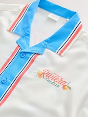 Weiß - Short Sleeve Revere Collar Shirt And Shorts Set (3-16yrs) - Bild 8 von 10