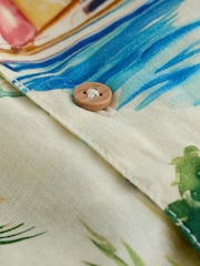 Ecru Boat All Over Print Short Sleeve Revere Collar Shirt (3-16yrs) - Image 4 of 4