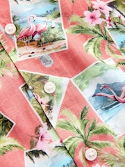 Peach Pink Postcard All Over Print Short Sleeve Revere Collar Shirt (3-16yrs) - Image 8 of 8
