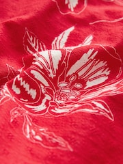 Red Pineapple Print Short Sleeve Revere Collar Shirt (3-16yrs) - Image 8 of 8