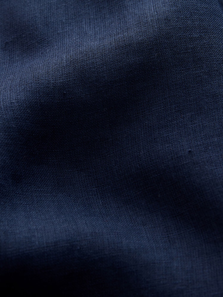 Navy N. Premium Linen Wide Leg Trousers - Image 8 of 8