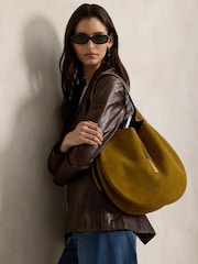 Polo Ralph Lauren Brown Id Suede Mini Shoulder Bag - Image 1 of 8