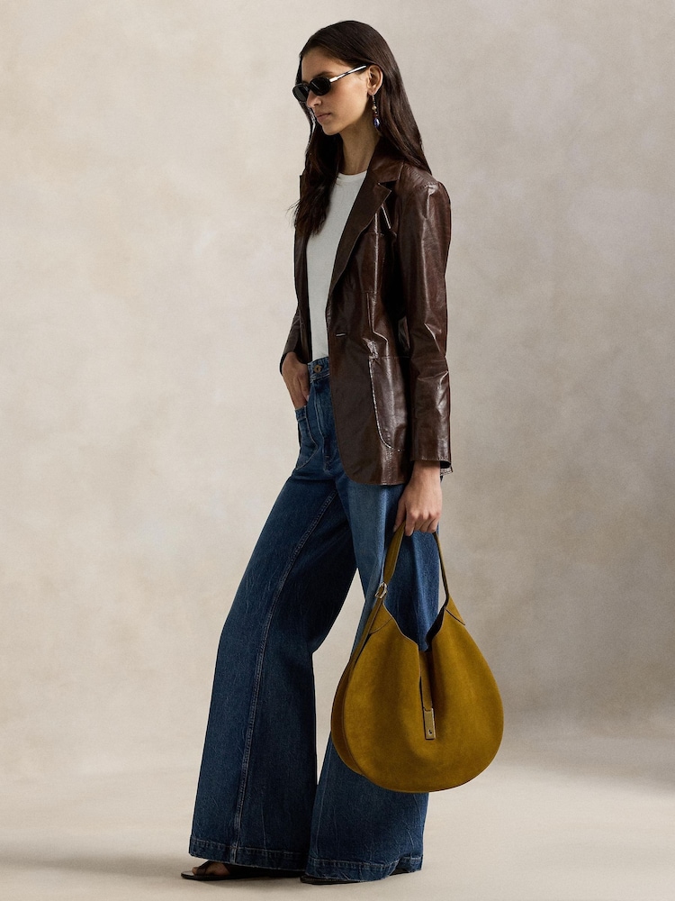 Polo Ralph Lauren Brown Id Suede Mini Shoulder Bag - Image 2 of 8