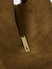 Polo Ralph Lauren Brown Id Suede Mini Shoulder Bag - Image 8 of 8