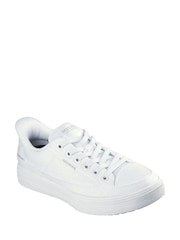 أبيض - حذاء رياضي سهل الارتداء مع دعم القوس موديل Arcade من Skechers - Image 3 of 5