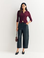 Weekend MaxMara Red Esule Fitted Cardigan - Image 3 of 5