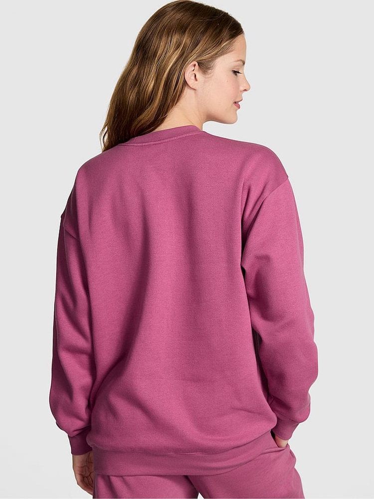 Victoria's Secret PINK Red Violet Fleece Sweatshirt - Image 2 of 2