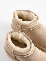 Neutral Standard Fit (F) Flatform Mini Warm Lined Water Repellent Suede Pull-On Boots - Image 5 of 5