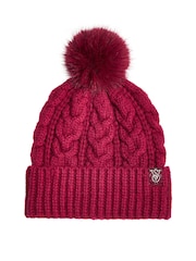 Victoria's Secret Red Lacquer Knit Beanie Hat - Image 2 of 3