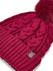 Victoria's Secret Red Lacquer Knit Beanie Hat - Image 3 of 3