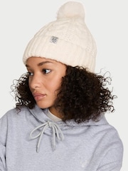Victoria's Secret Swan Cream Knit Beanie Hat - Image 1 of 2