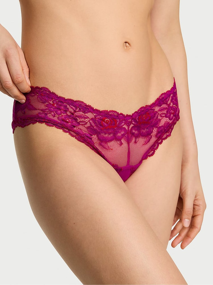 Victoria's Secret Berrylicious Purple XDye Cheeky Lace Knickers - Image 1 of 2 Victoria's Secret Berrylicious Purple XDye Cheeky Lace Knickers - Image 1 of 2
