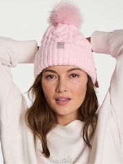 Victoria's Secret Pretty Blossom Pink Knit Beanie Hat - Image 1 of 3
