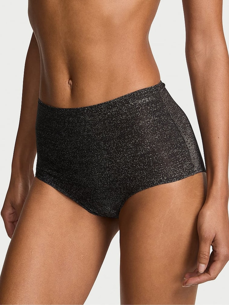 Victoria's Secret Black Brief Shimmer Mid-Rise Knickers - Image 1 of 2 Victoria's Secret Black Brief Shimmer Mid-Rise Knickers - Image 1 of 2