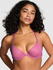 Victoria's Secret PINK Red Violet Diamante Push Up Front-Close Push Up Bra - Image 1 of 3