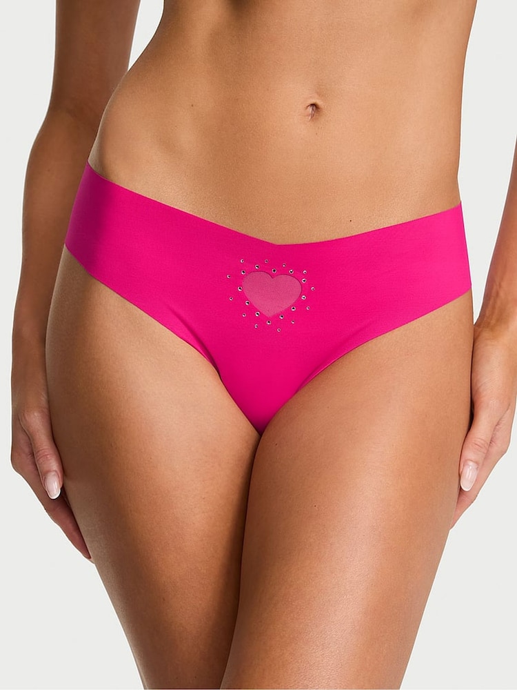 Victoria's Secret Pop Pink Thong Heart Cut Out Knickers - Image 1 of 3