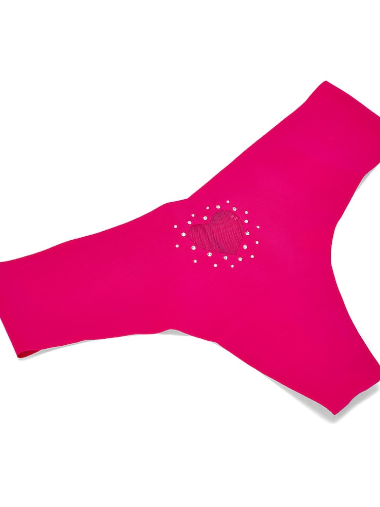 Victoria's Secret Pop Pink Thong Heart Cut Out Knickers - Image 3 of 3