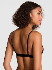 Victoria's Secret Pink Black Push Up Mesh Diamonte Bralette - Image 2 of 2