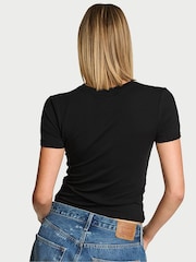 Victoria's Secret Black Fashion Show Cropped T-Shirt - Image 3 of 3